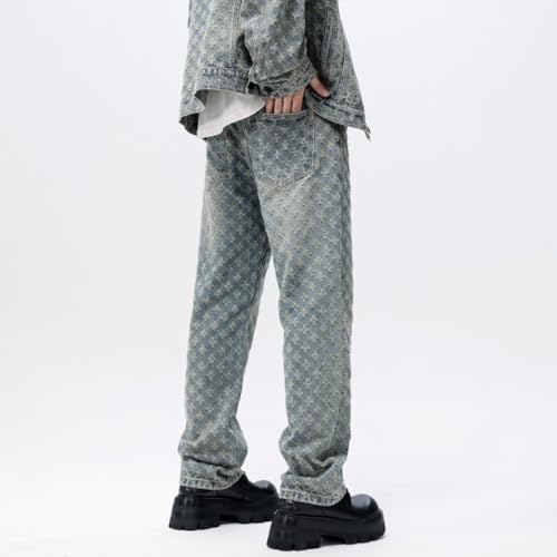 Jeans Pants Trousers Denim Spring and Autumn Vintage High Street Men's Loose Classic Set Versatile Long4