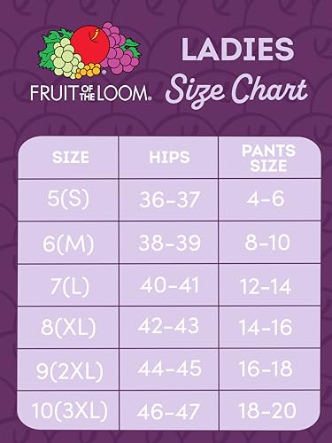 Fruit Of The Loom Womens No Show Seamless Underwear, Amazing Stretch & Panty Lines, Available Plus Size Bikini, Nylon - Bikini - 6 Pack - Colors May Vary, 5 US