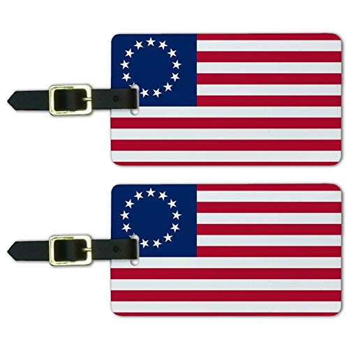 Betsy Ross 1776 American Flag Luggage ID Tags (Set of 2)
