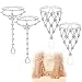 Cosweet 2 Pairs Pearl Beaded Barefoot Sandals Anklet Chain with Rhinestone for Women Lady's Beach Wedding Foot Jewelry Pool Party Accessories