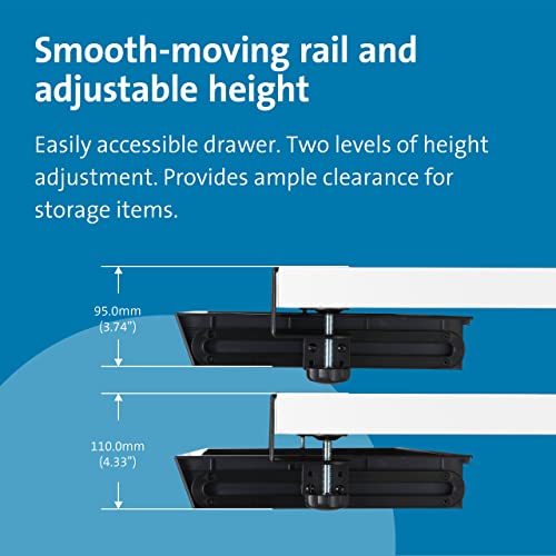 image for Kensington Clamp-On Storage Drawer, Under Desk Storage Drawer & Damage