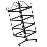 Cabilock 1 Pc Jewelry Storage Rack Square Stand Earrings Backs Jewelry Display Holder Iron Jewelry Stand Jewelry Necklace Earring Holder Necklace Holder Wrought Iron to Rotate Metal