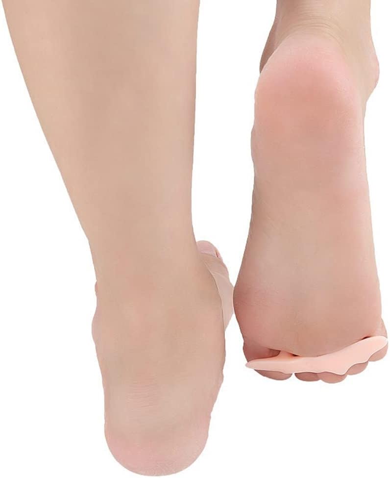 Gel Toe Separator, Four-Holes Separators for Curled Toes, Overlapping Toe, Blisters, Pain Relief from Friction Silicone Squeezing Avoiding Seprator