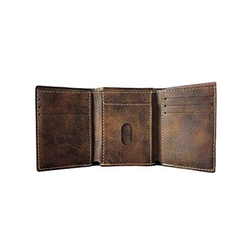 Cummins Irish Coat of Arms Rustic Leather Wallet3