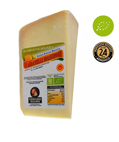 Parmigiano Reggiano Pdo "Bio (Organic Farming) 2.2 Lbs (1 Kg),Seasoned 24 Months #TOP2