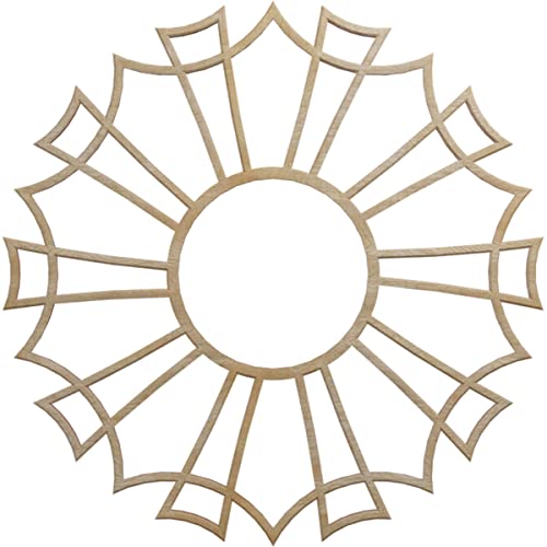 Image of Ekena Millwork 20 inchOD x 7 inchID x 1 /4 inchT Augustus Wood Fretwork Pierced Ceiling Medallion, Birch