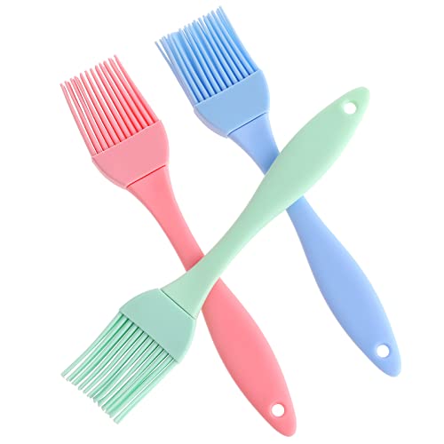 Wllhyf Silicone Pastry Brush 3 Pcs Baking Brush Heat Resistant Basting Kitchen Food Fruit Brush For Bbq Kitchen Cooking Grill Barbecue Baking Easy To Clean #TOP21