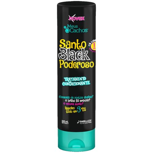 Shampoo e Condicionador Santo Kit, Novex meus cachos, Preto Poderoso