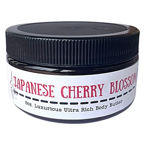 BLUEBYRD Soap Co. Ultra Rich Japanese Cherry Blossom Scented Body Butter | Rich Moisturizing Whipped Cherry Blossom Body Lotion for Womens Dry Skin | Cherry Blossom Moisture Cream for Hands, Whole Body, & Feet, Made with Coconut Oils & Plant Based Essential Oil Blends, 8oz Jar (CHERRY BLOSSOM) Cover