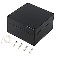 Vista 9 de Caja de conexiones, Caja de proyectos Zulkit IP65 impermeable para exterior cajas de plástico ABS Cajas eléctricas electrónicas negras 10.4 x 7.2 x