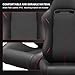 Pair of Universal Racing Seats, PVC Leather, Racing Bucket Seats with Dual Sliders, Reclinable for Driver and Passenger Side (VR016)
