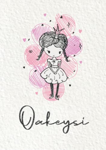 Oakeysi: Taccuino A5 | Nome personalizzato Oakeysi | Regalo di compleanno per moglie mamma sorella figlia ... | Design: piccola principessa | 120 pagine a righe, piccolo formato A5 (14.8 x 21 cm)