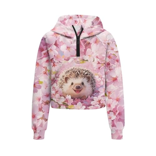 Cute Tops for Girls Trendy Athletic Sweatshirts Girls Half Zip Hoodies Size 14-16 Long Sleeve Fall Pullover Top