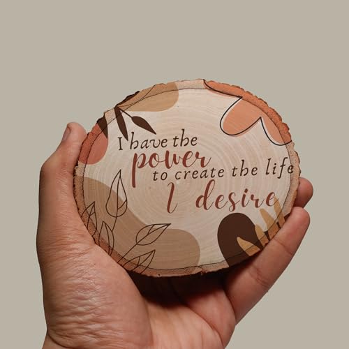 Image of MOTIVATIONAL GIFTS Power Wooden Motivational Quotes Table Decorative Gifts Wood Showpiece For Office Table Living Room
