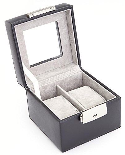 Royce Leather Luxury Two Slot Watch Box In Genuine Leather #TOP2
