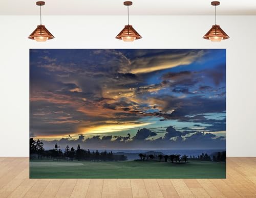 8x6ft Sunset Golf Course Backdrop for Weddings & Events