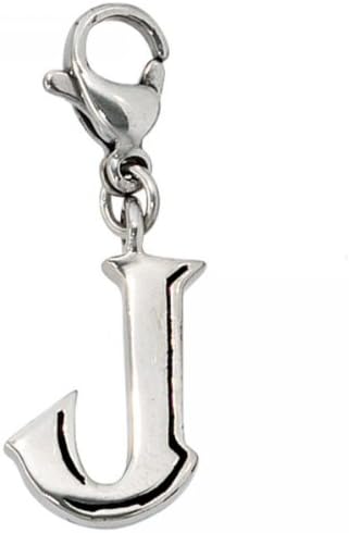 Letter pendant J stainless steel