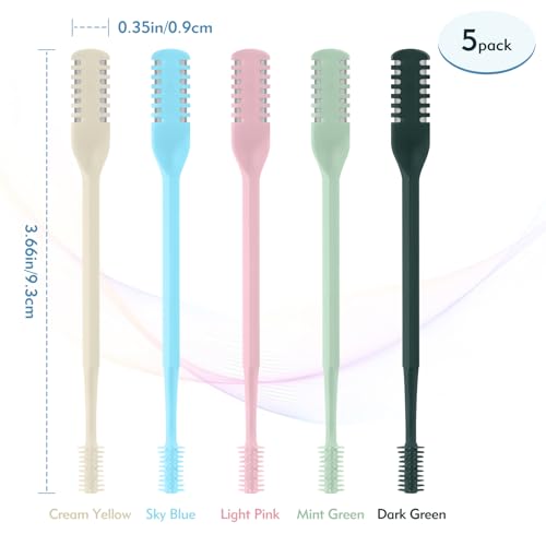 Image of 5Pcs 2-in-1 Nasal Hair Cutter, Double Sided Nose Hair Cutter, Portable 360 Rotating Manual Nose Hair Trimmer for Men and Women, Colorful