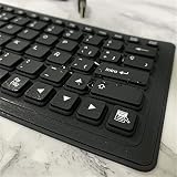 OEUVREBY Mini przewodowa klawiatura USB, 84 klawisze, wodoodporna, do komputera stacjonarnego, laptopa