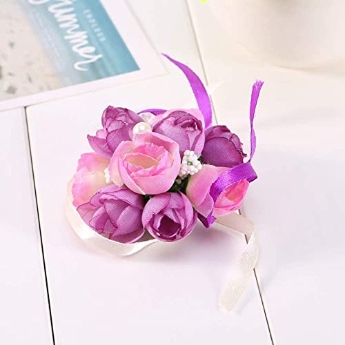 Boutonnière poignet fleurs pour assortir les sœurs de la mariée au bouquet