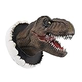 cabeza de dinosaurio pared Tamaño pequeño: el adorno de pared está diseñado en un tamaño pequeño sin ocupar demasiado espacio