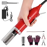 MXBAOHENG Corded Electric Fish Scaler Remover 120W, Automatic Fish Scale Scraper Waterproof Fish Scaler Cleaner Tool with Extra Blade (Red)