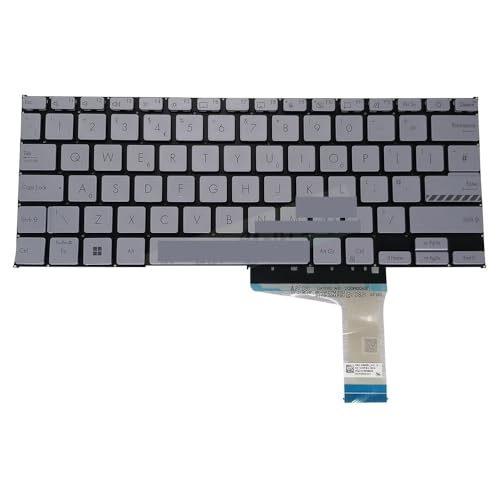Vivobook 14X M1403 M1403Q M1403QA M1402IA M1402 D1402 F1402 F1402ZA�p US UK �o�b�N���C�g�L�[�{�[�h �p�� NSK-W58SN 9Z.NHRSN(UK Gray No Light)