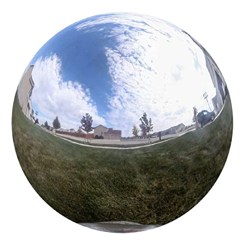 Ding&ng 201 Edelstahl-Rundkugel, Hohlkugel, schwimmende Kugel, Treppengeländer Metalldekorkugel, spiegelglänzende Kugel, 225-320mm,120mm