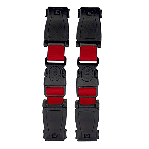 Ceinture de sécurité de voiture pour bébé | Lot de 2 harnais rouges avec boucle