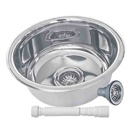 Cuba Inox Tecnocuba Redonda 30x15 cm aço inox 430 Acabamento Polido