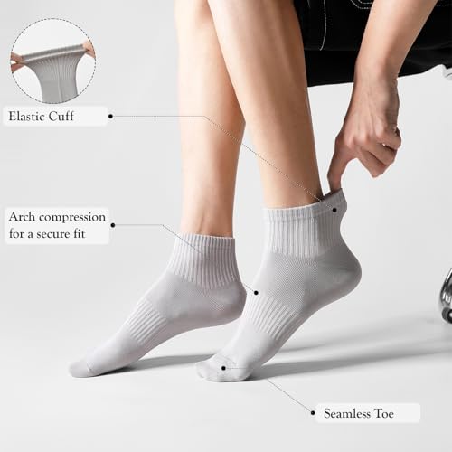 Men's Flat Knit Ankle Thin Socks (5-Pairs) - 95% Cotton Comfort Non-Binding Fit Everyday - Size Fit 6-123