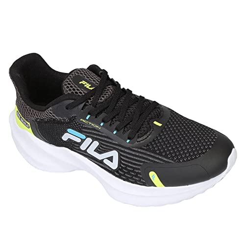 Tenis Fila Action, Masculino, Preto/Limão/Azul, 40