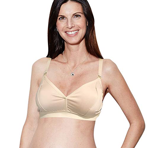 The Dairy Fairy Rose Hands-Free Pumping and Nursing Bra, Feminine, Soft, Wireless, Breathable and Adjustable Breastfeeding Bra - Nurse, Pump and Multitask Day or Night, Fits All Pump Brands
