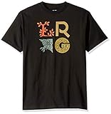 LRG Men's Lifted Research Collection Stacked Icons Logo T-Shirt, HOL Black, L
