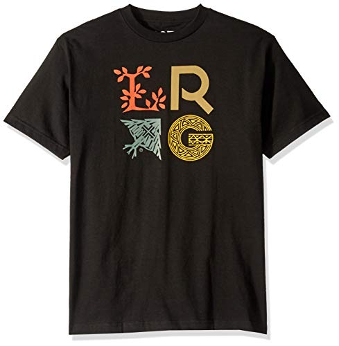 LRG Men's Lifted Research Collection Stacked Icons Logo T-Shirt, HOL Black, L