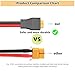XT60 Female Head to 45A Anderson Connector Adapter. 10AWG Cable Suitable for Outdoor Power Banks, Lithium Battery Packs, Solar Panels to Portable Power Station Extension Cords. (2M/6.6FT)