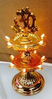 Electric Lamp(diya) with Om - Set of Two