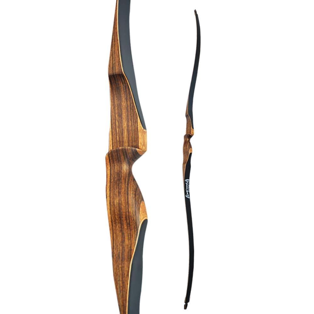 52" Traditioneller Langbogen 10-30lbs Handgemachter Holzbogen Sportspiel Recurve Bogen Bogenschießen Sportbogen mit Holz Riser Rechte Hand