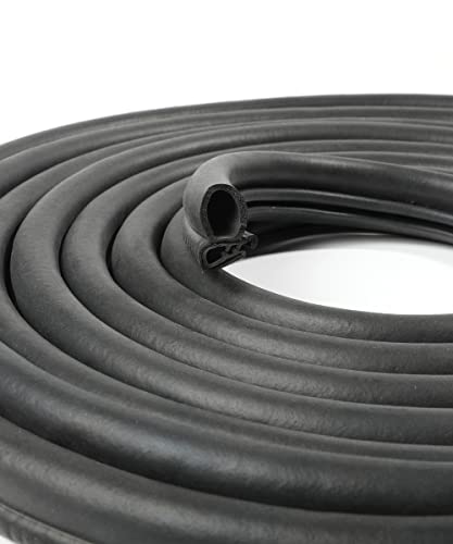 VAGURFO Rubber Edge Trim,Car Weather Striping,Door Rubber Seal Strip Trim Seal,Automotive Weather Stripping Edge Guard for Cars, Boats, RVs, Trucks, and Home Applications (30FT)
