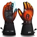 EAY Heated Gloves for Men Women with Rechargeable 7.4V 3000mAh Battery, Touch Screen Waterproof Heated Motorcycle Gloves, Winter Warm Electric Gloves for Ski Work Snowboarding Hunting Hiking Camping