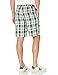 Haggar Men's Cool 18 Expandable Waist Plain Front Large Plaid Short