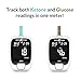 KETO-MOJO GK+ Bluetooth Glucose & Ketone Testing Kit + Free APP for Ketosis & Diabetes Support. 20 Blood Test Strips (10 Each), Meter, 20 Lancets, Lancing Device, and Control Solutions