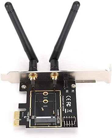 PCI-E to NGFF M.2 Wifi Adapter, PCI-E to NGFF M.2 WIFI Bluetooth Wireless Module Adapter Card KEY A-E Bluetooth Network Card Expansion Card for Win XP/7/8/10, for Linux