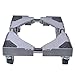 SMONTER - Soporte móvil universal ajustable para secadora, lavadora y refrigerador, 4 ruedas, gris