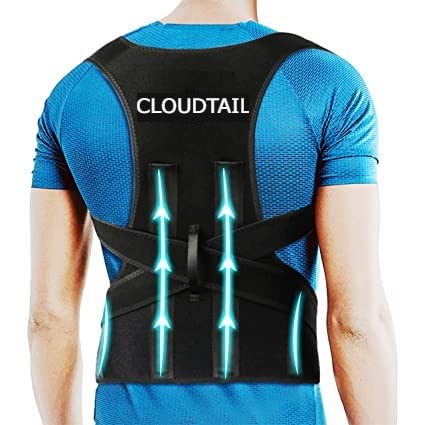 Lycra Fabric, Premium Magnetic Back Brace Free Size Posture Corrector For Men And Women Back Support Belt For Back Pain Back Straight And Shoulder Support Belt (Universal Size)