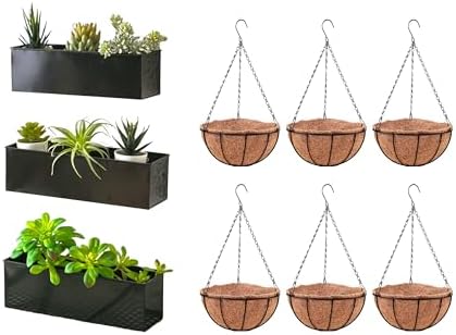 Amazon.com: LaLaGreen Bundle - 3 Pack, 12 Inch Rectangular Wall Planter ...