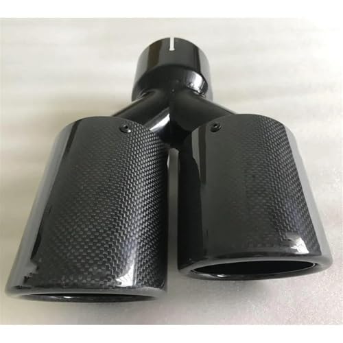 Tuyau d'échappement automobile double sortie silencieux en carbone