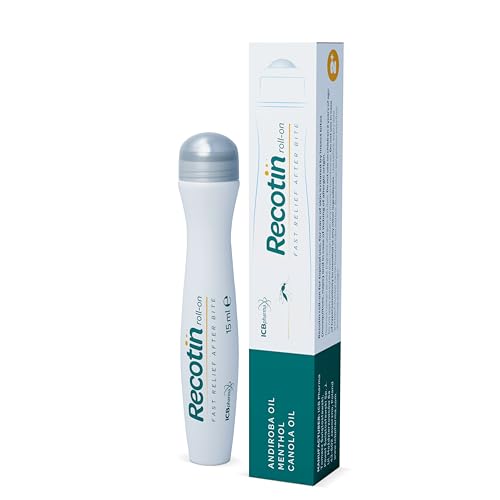 Novokill RECOTIN Roll-On para Picaduras de Mosquito 1x 15ml - 100% Ingredientes Naturales - Alivio Eficaz contra el Picor tras Picaduras de Mosquitoes e Insectos