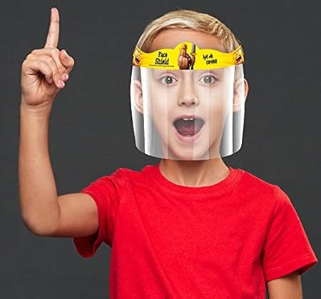 UNLOCK Wings Pack Of 3 Static Kids Face Shield With Cartoon Character Designed For Kids (Pack of 3)