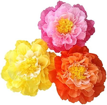 8-Pack 11 Inch Tissue Paper Flowers - Blush, Peach, White & Cream Pom Poms For Wedding Decor